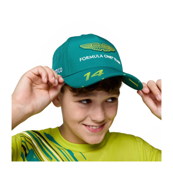 Aston Martin șapcă de baseball pentru copii Alonso official Teamline Replica green F1 Team 2025