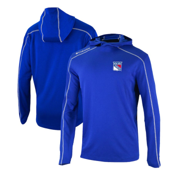 New York Rangers hanorac de bărbați cu glugă Omni-Wick Shotgun Long Sleeve blue