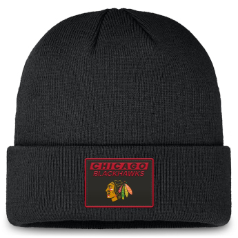 Chicago Blackhawks căciulă de iarnă Authentic Pro Cuffed Knit Hat Black