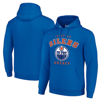 Edmonton Oilers hanorac de bărbați cu glugă Logo Pullover Royal