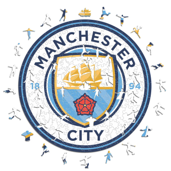 Manchester City puzzle din lemn Crest 150 pcs