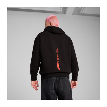 Formula 1 hanorac de bărbați cu glugă Essential Relaxed Logo black F1 Team 2025