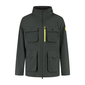 Aston Martin geacă de bărbați cu glugă Rain 6 pocket F1 Team 2025