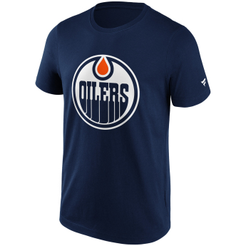 Edmonton Oilers tricou de bărbați Primary Logo Graphic navy