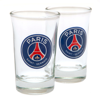 Paris Saint Germain set 2 figurine glass