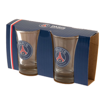 Paris Saint Germain set 2 figurine glass