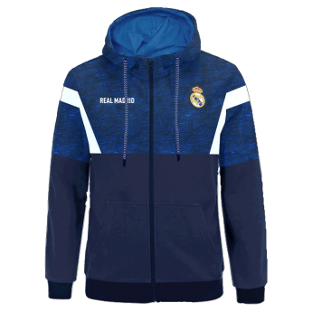 Real Madrid hanorac de bărbați cu glugă No17 Zip navy