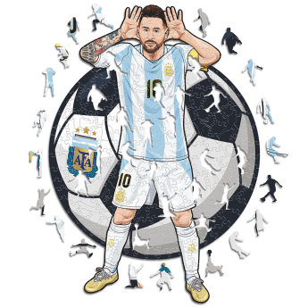 Echipa națională de fotbal puzzle din lemn Argentina Messi 270 pcs