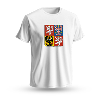 Echipa națională de hochei tricou de bărbați Czech republic National Emblem 2025 white