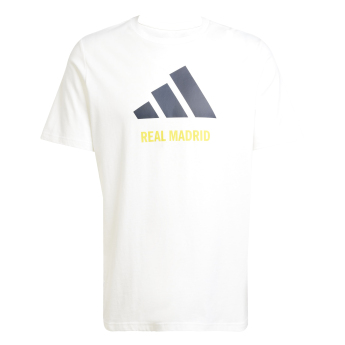 Real Madrid tricou de bărbați Seasonal Graphic white