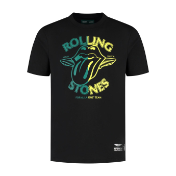 Aston Martin tricou de bărbați Rolling Stones black F1 Team 2025