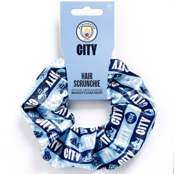Manchester City elastice de păr colourful satin