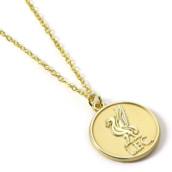 FC Liverpool colier Gold Finish Crest Necklace