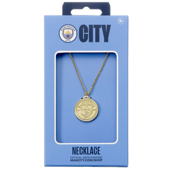 Manchester City colier Gold Finish Crest Necklace