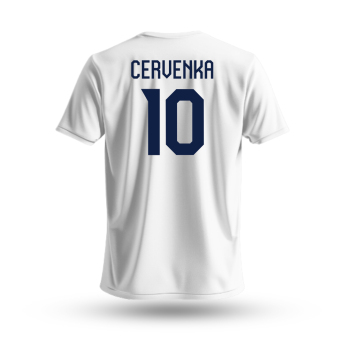 Echipa națională de hochei tricou de dama Czech republic Roman Červenka #10 National Emblem 2025 white