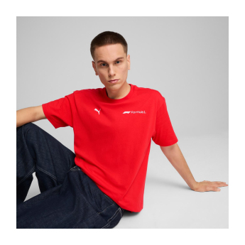 Formula 1 tricou de bărbați Essential Relaxed Logo red F1 Team 2025