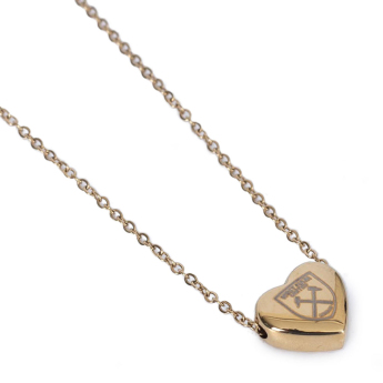 West Ham United colier Gold Plated Heart Necklace