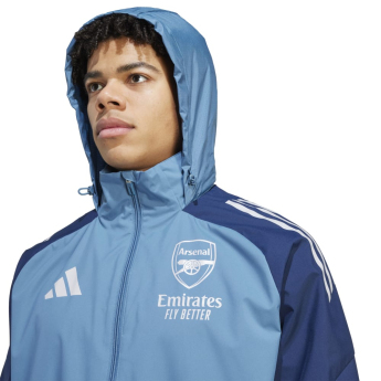 FC Arsenal geacă de bărbați cu glugă Allweather blue