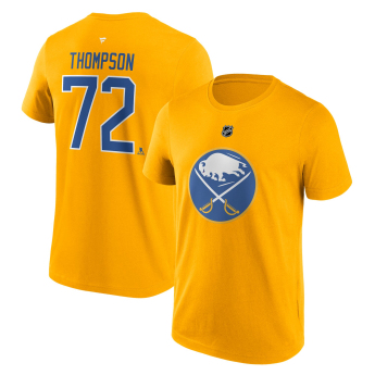 Buffalo Sabres tricou de bărbați Tage Thompson #72 Stack Logo Name & Number yellow