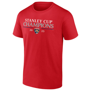 Florida Panthers tricou de bărbați 2025 Stanley Cup Champions Signature Roster red