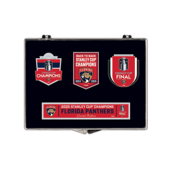 Florida Panthers set embleme 2025 Stanley Cup Champions Three-Piece Collector Pin Set