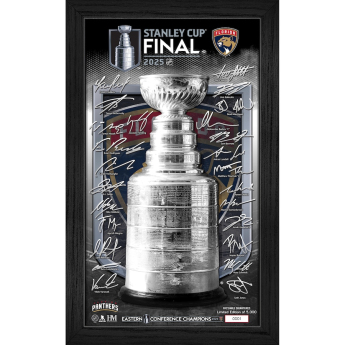 Florida Panthers imagine 2025 Stanley Cup Champions Framed Signature Trophy Print - Limited Edition of 5000
