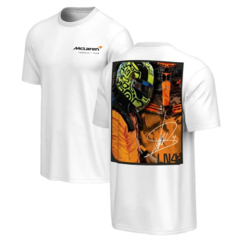 Mclaren Honda tricou de bărbați Lando Norris NE white F1 Team 2025