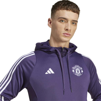 Manchester United hanorac de bărbați cu glugă Track purple