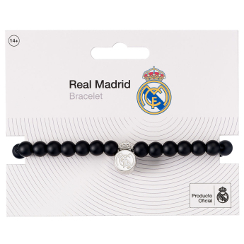 Real Madrid brăţară Black Bead Bracelet