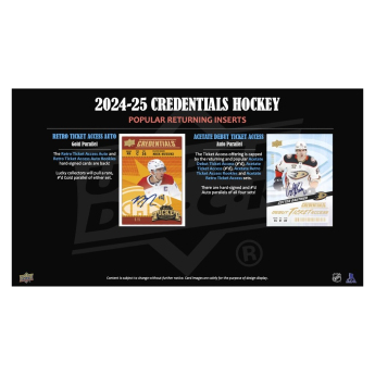 NHL cutii Cărți de hochei NHL 2024-2025 Upper Deck Credentials Hobby Box