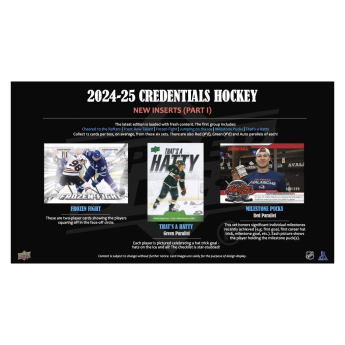 NHL cutii Cărți de hochei NHL 2024-2025 Upper Deck Credentials Hobby Box