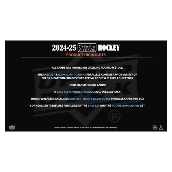 NHL cutii Cărți de hochei NHL 2024-25 Upper Deck O-Pee-Chee Platinum Blaster Box
