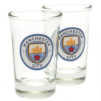 Manchester City pahar țuică 2pack logo