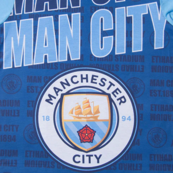 Manchester City pijamale de copii text navy
