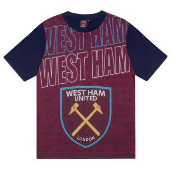 West Ham United pijamale de copii Text claret