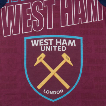 West Ham United pijamale de copii Text claret