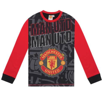 Manchester United pijamale de copii Long black