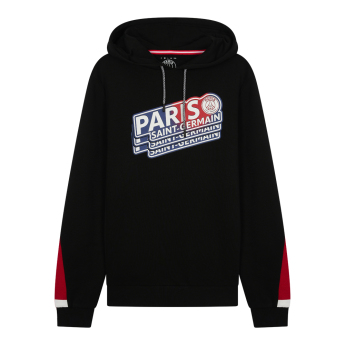 Paris Saint Germain hanorac de bărbați cu glugă Repeat black