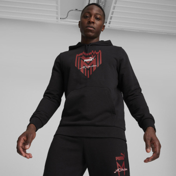AC Milan hanorac de bărbați cu glugă FtblIcons black