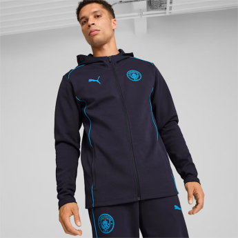 Manchester City hanorac de bărbați cu glugă Casuals navy