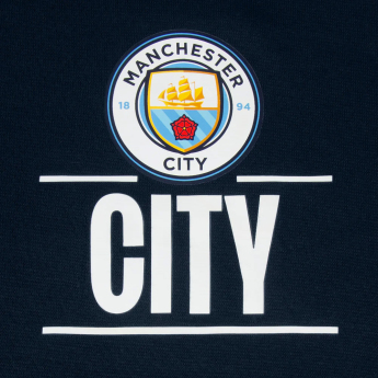Manchester City hanorac de bărbați cu glugă SLab zip navy