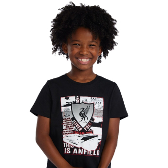 FC Liverpool tricou de copii Anfield black