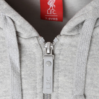 FC Liverpool hanorac cu glugă pentru copii Zip grey