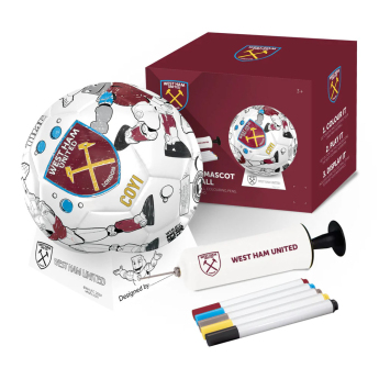 West Ham United balon de fotbal Colour - size 2