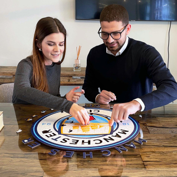 Manchester City puzzle din lemn Crest 150 pcs