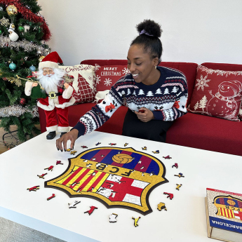 FC Barcelona puzzle din lemn Crest 150 pcs
