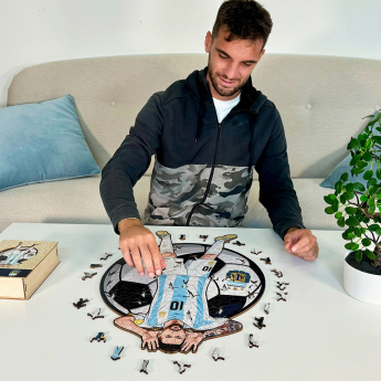 Echipa națională de fotbal puzzle din lemn Argentina Messi 150 pcs