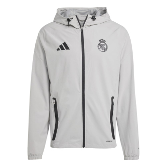 Real Madrid geacă de bărbați cu glugă Vis Tech Travel grey