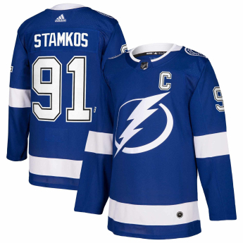 Tampa Bay Lightning tricou de hochei #91 Steven Stamkos adizero Home Authentic Player Pro Stanley Cup Final 2022 Jersey Patch