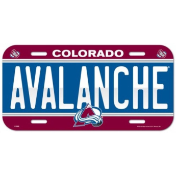 Colorado Avalanche semn pe perete License Plate Banner